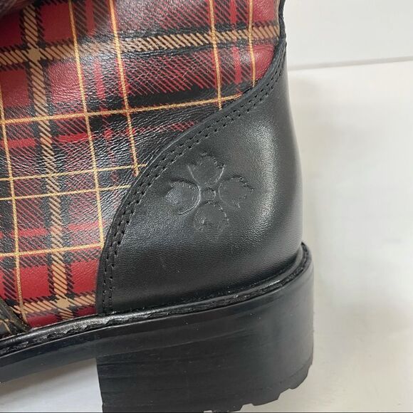 Patricia Nash Lia Cold Weather Booties Black and Red Plaid with Shearling Cuffs - Picture 5 of 15